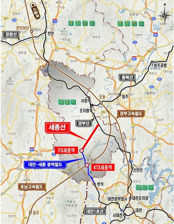 KTX, ITX 노선도(안)