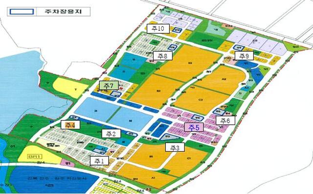 전주 만성지구 법조타운 일대에 조성될 예정인 10개 공영주차장 부지. 제공=전주시