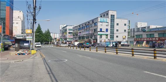 지난 5월 21일 전주에서 민식이법 시행 이후 스쿨존에서 첫 교통사망사고가 발생했다. 사진 속 흰색 동그라미가 사고 발생 장소. 전북일보 자료사진