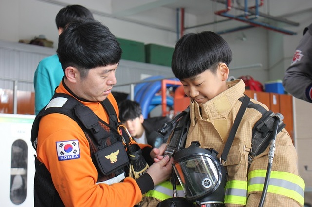 남원소방서 미래소방관 체험교실 모습. 사진 제공= 남원소방.
