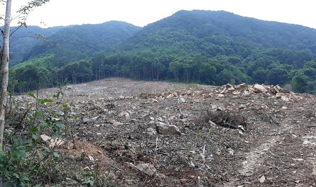 장수군 죽림정사 인근 태양광발전시설 설치 공사 현장.