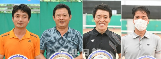 (왼쪽부터) 최우수상 김덕용, 우수상 한창언, 인기상 유성관, 매너상 정덕현.