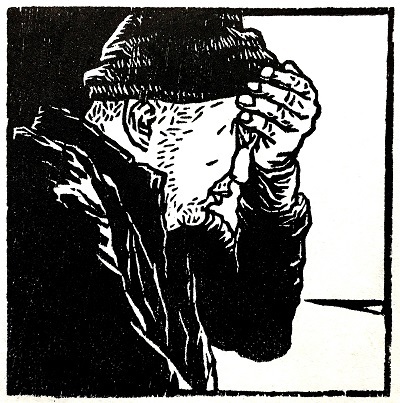 유대수 판화가 작품 '어떤 소식'.