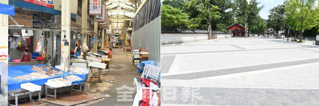 코로나19 확산 방지를 위해 사회적 거리두기 2단계가 시행되면서 외출을 자제하는 시민들이 늘어나 25일 전주남부시장과 한옥마을에는 지나는 사람 하나 없이 적막감이 흐르고 있다. 오세림 기자