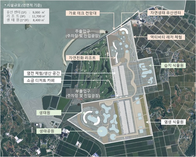 ‘일몰경과 함께하는 생물권체험학습벨트 조성사업’ 조감도.