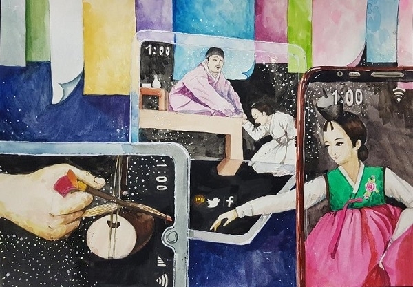 대상작 '온택트, 코로나 시대의 마음을 잇다' 장현진(광주 광천초 6).