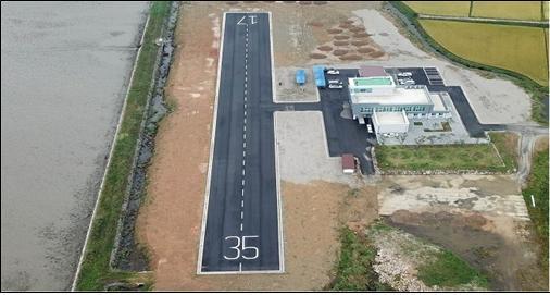 경남 고성에 있는 드론 비행시험통제 운영센터.