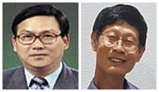 윤규열 소설가와 전병조 시인.