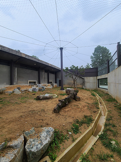 전주동물원 내 스라소니를 위해 야생과 유사한 보금자리로 조성한 ‘맹수의 숲’.