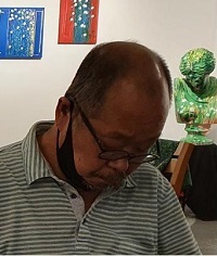 작업실에서의 이승우.