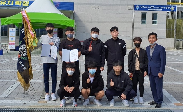 전북체고 사격부.