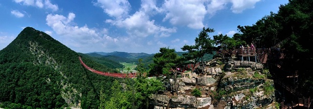 순창 채계산 출렁다리.