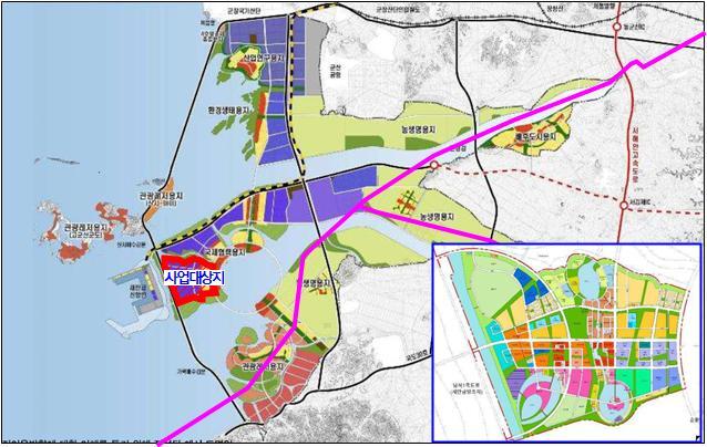 새만금 스마트 수변도시 대상지.