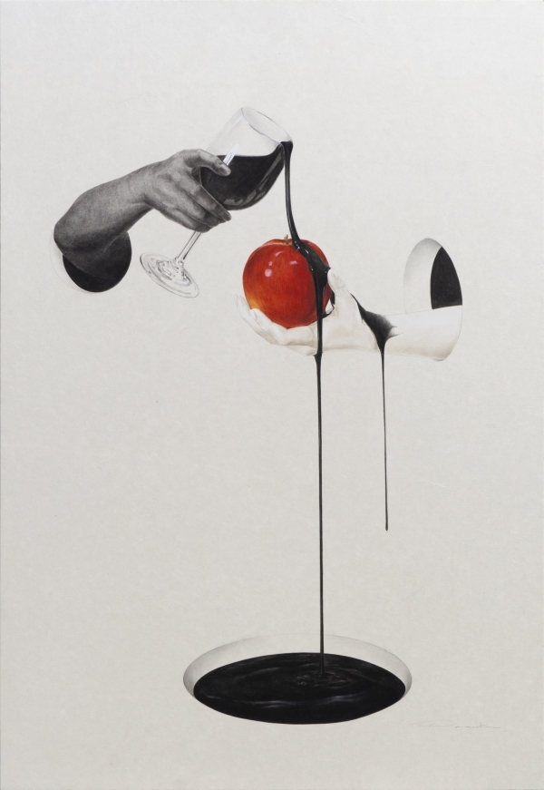 작품명 : Between, 재료 : 장지에 수묵 채색, 규격 : 116.8×80.3cm, 제작년도 : 2020