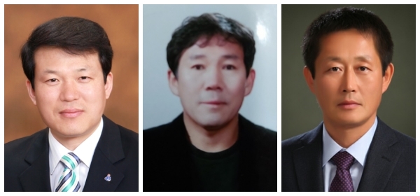 최선용 교장, 육종철 코치, 한범수 교무부장