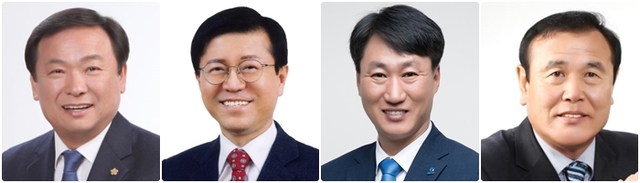 (왼쪽부터) 성경찬 의원·박용근 의원·진혁석 의원·김만기 의원