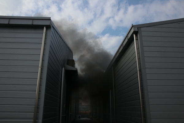 익산물티슈생산공장 화재 /사진=전북소방본부제공