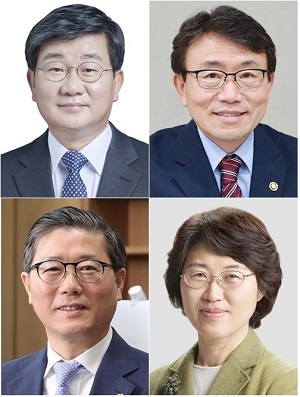 행안부 전해철 장관 내정자, 복지부 권덕철 장관 내정자(위 왼쪽부터), 국토부 변창흠 장관 내정자, 여가부 정영애 장관 내정자(아래 왼쪽부터).