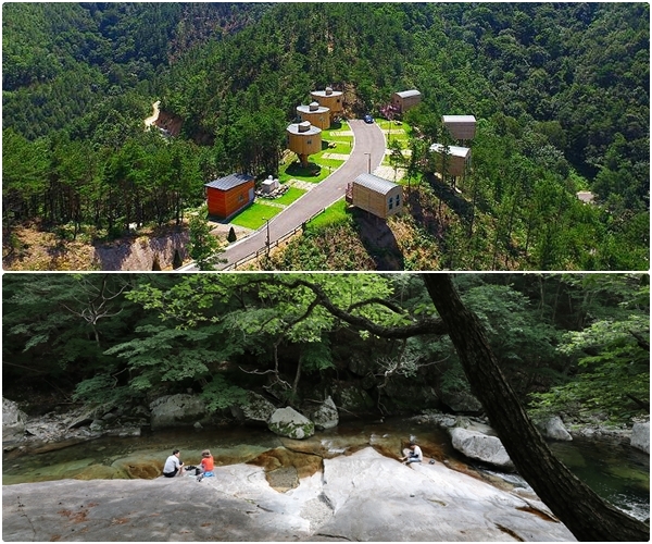 (위) 향로산 자연휴양림 / (아래) 구천동 어사길