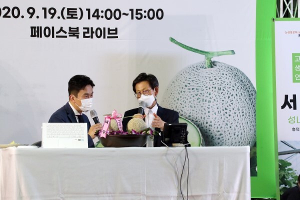 고창군 고창멜론 경매행사