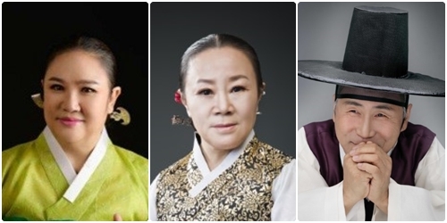 왼쪽부터 이난초, 김수연, 김일구 명창