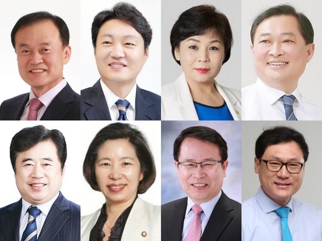 강팔문, 김대중, 김민서, 김성중(위), 박경철, 전정희, 정헌율, 최영규(아래)