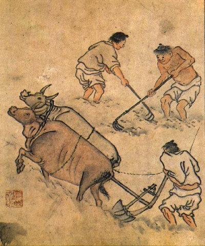 논갈이(김홍도, 국립중앙박물관)