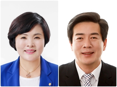 왼쪽부터 문은영 부의장·윤정훈 의원