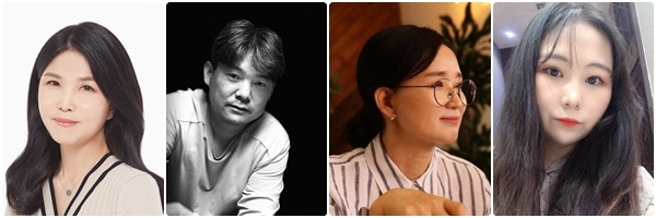 왼쪽부터 시 부문 당선자 유수진, 단편소설 부문 당선자 황지호, 수필 부문 당선자 이다온, 동화 부문 당선자 전소현 씨
