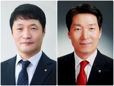왼쪽부터 김선호 경영지원본부장, 김인수 준법감시인