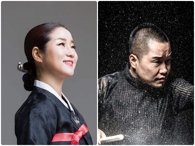 방수미 전주판소리합창단장 / 박종대 타악연희원 아퀴 대표