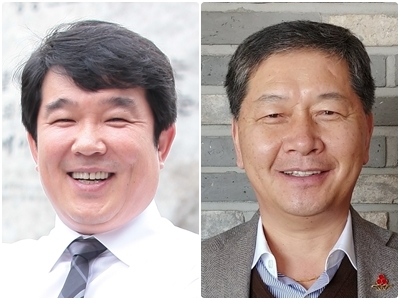 정희균 전북테니스협회장(왼쪽)과 신동식 전북소프트테니스협회장(오른쪽)