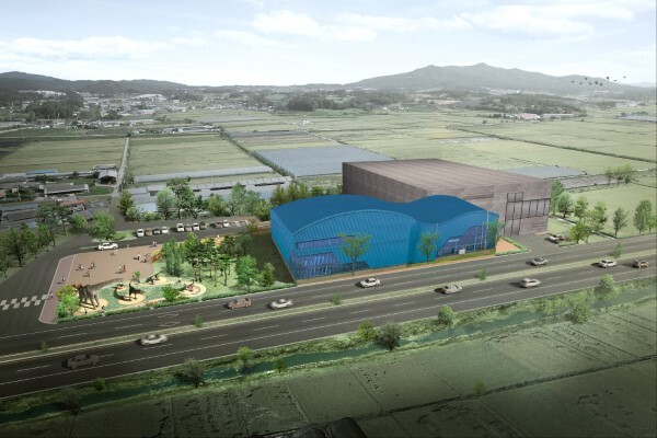 ‘산북동 공룡 및 익룡 발자국 화석 전시관’ 조감도