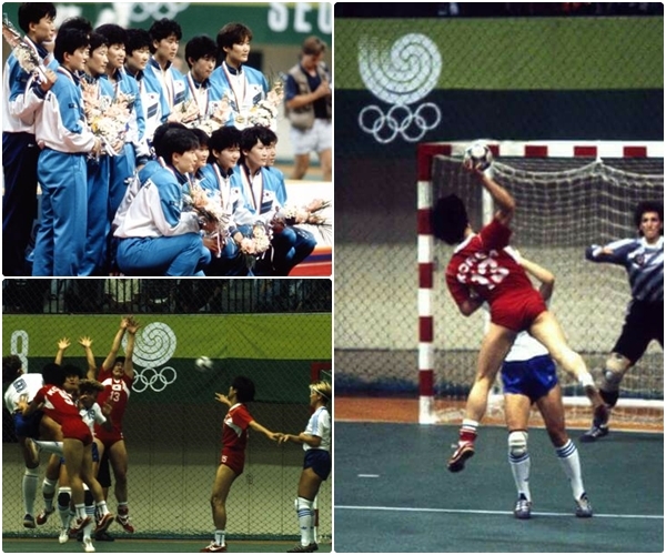 1988년 서울올림픽 때 핸드볼 국가대표 선수로 활약하며 금메달 신화를 일궜던 임미경 씨의 당시 순간들.