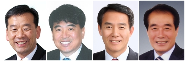 왼쪽부터 조동용 의원, 김명지 의원, 오평근 의원, 한완수 의원.