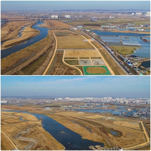 만경강 하천정비사업 전경