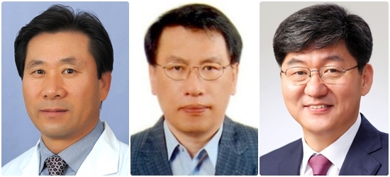 이재백 교학부총장, 조기환 연구부총장, 최백렬 대외협력부총장.