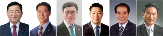 왼쪽부터 송지용(완주), 이한기(진안), 최영규(익산), 최영일(순창), 한완수(임실), 황의탁(무주).