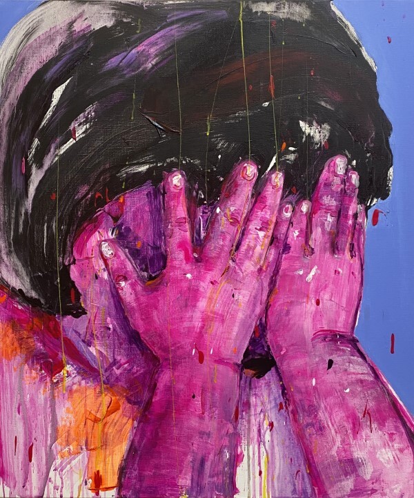 미술가: 이올 / 명제: 우는 아이 / 재료: 캔버스 위에 아크릴 / 규격: 72.7×60.6cm / 제작년도: 2020