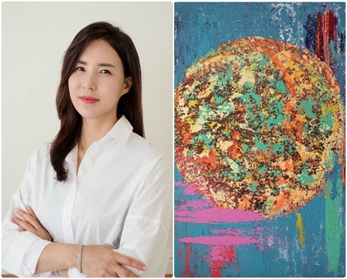 강경숙 작가와 작품.