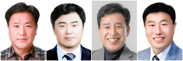 왼쪽부터 김성배·김승일·문병선·최훈 후보.