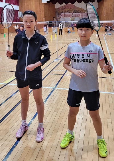 정태우(오른쪽)선수, 노율희 선수.