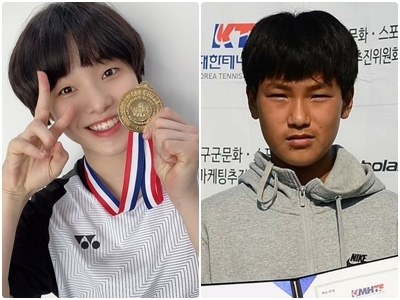 전주 성심여고 김유정(왼쪽) 양과 전일중 조세혁 군.