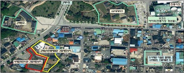 김제 서예문화전시관 예정 부지.