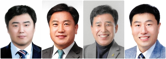 왼쪽부터 김승일·김성배·문병선·최훈 후보