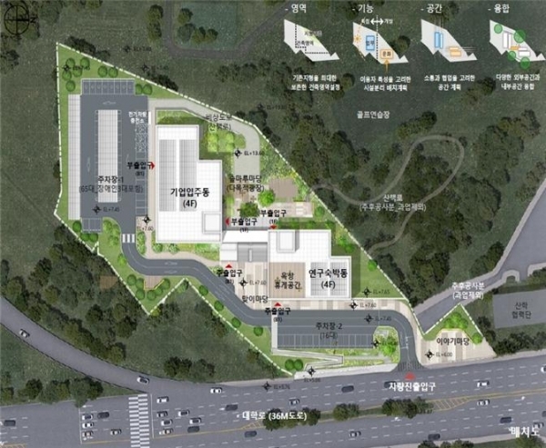 전북 사회적경제 혁신타운 배치도.