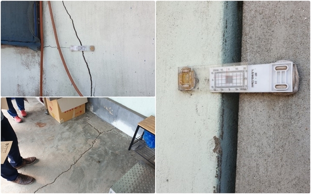 익산시 송학동 망기마을 아파트 공사로 인해 피해를 호소하고 있는 김영자 씨 가옥.