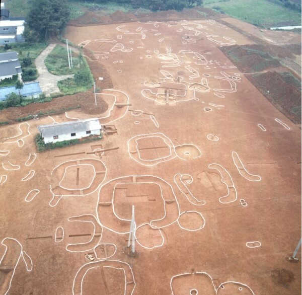 보령 관창리 주구묘 발굴 전경.