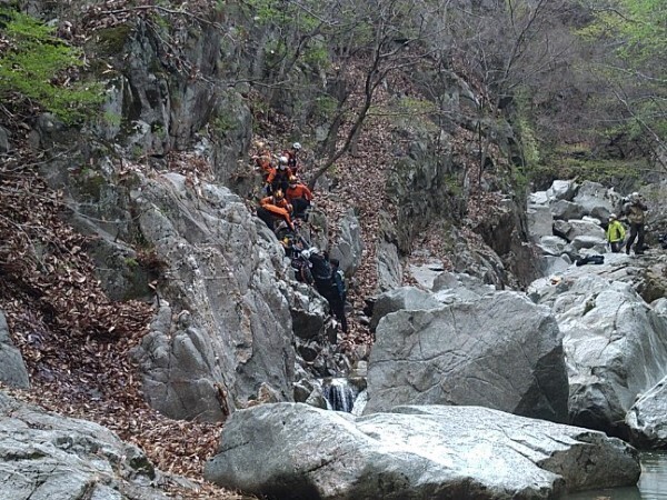 구룡폭포 추락사고 현장 사진