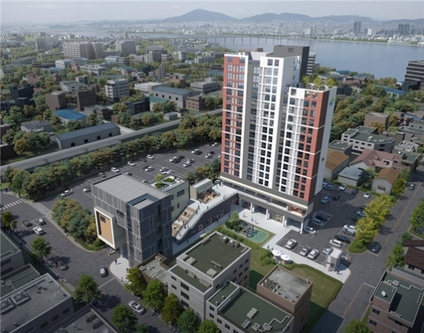 군산시 금암동 옛 한화부지에 들어설 LH 금암행복주택 조감도.